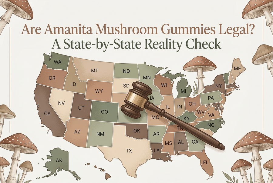 Are amanita mushroom gummies legal? A state-by-state reality check