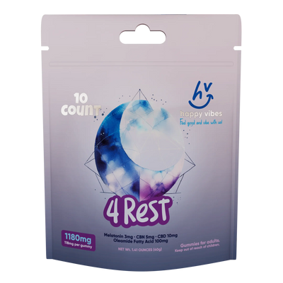 4 Rest CBN sleep gummies 10-count package for deep restorative rest with CBD