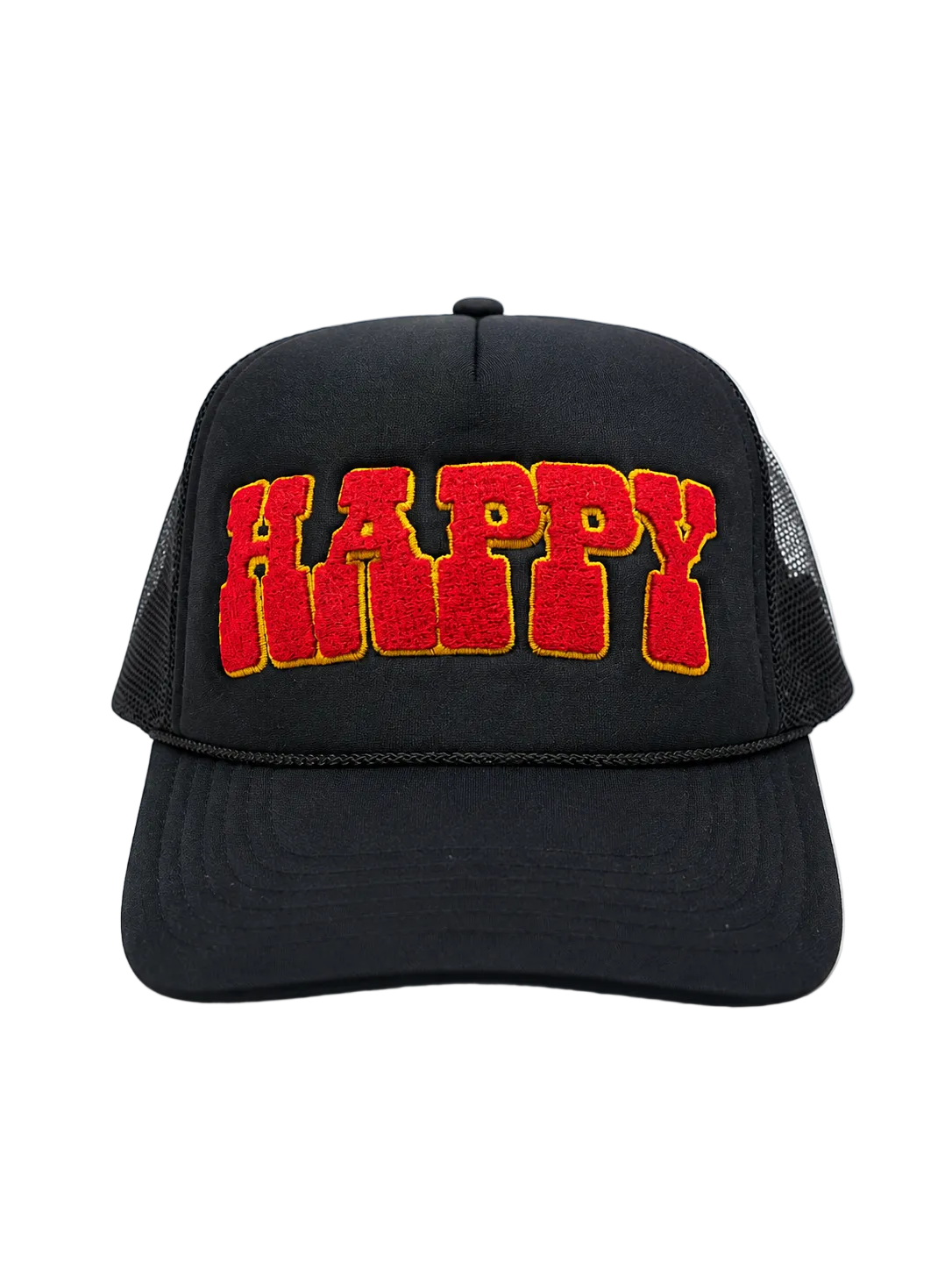 Happy Hat with embroidered smiling face brightening the day