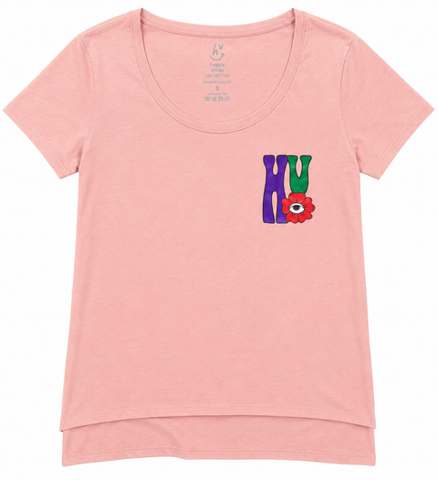 Feel The Vibes T-Shirt with hv smiley face design for positive energy and comfort