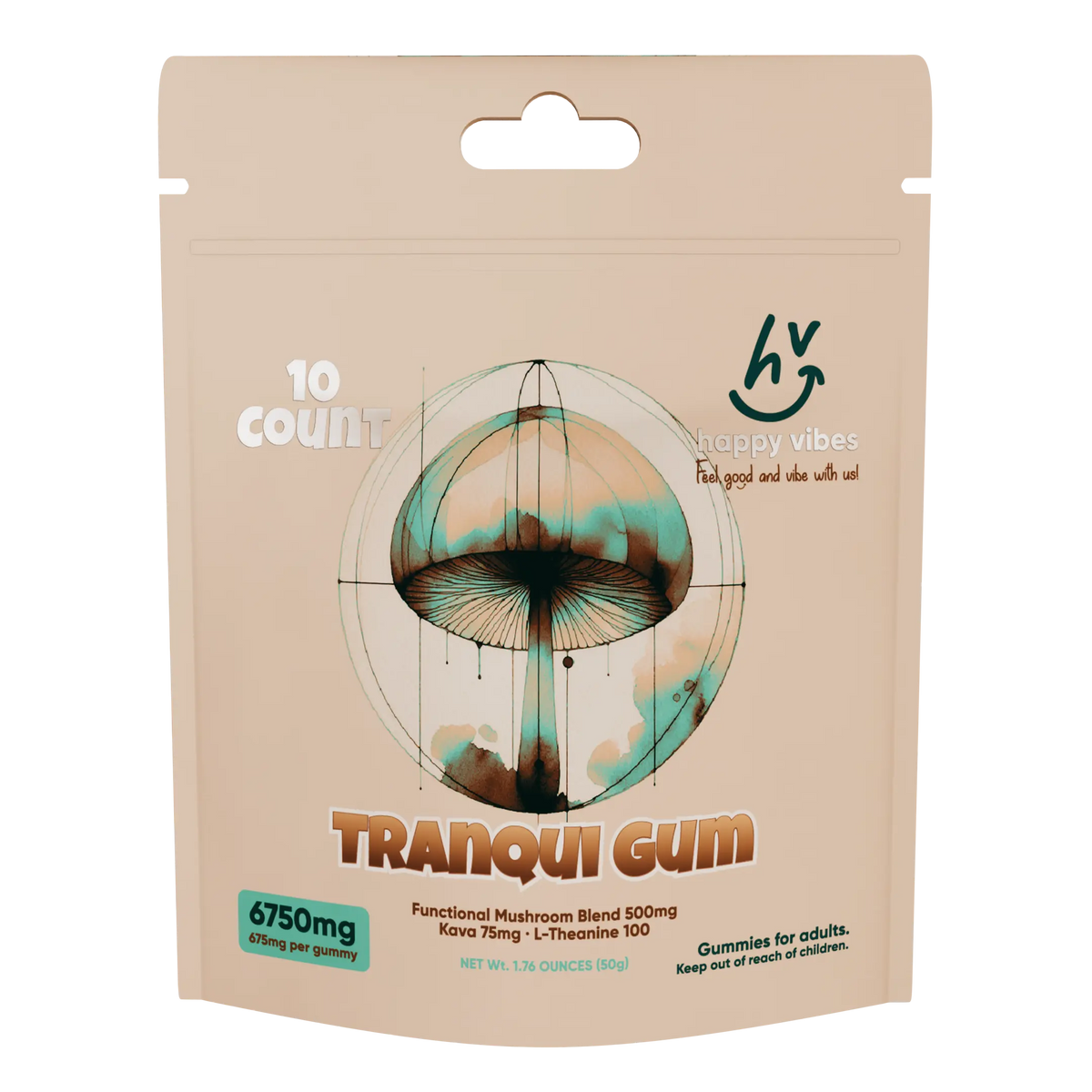 Tranqui Gum amanita muscaria gummies for deep calm and sleep, psilocybin-free, lab-tested