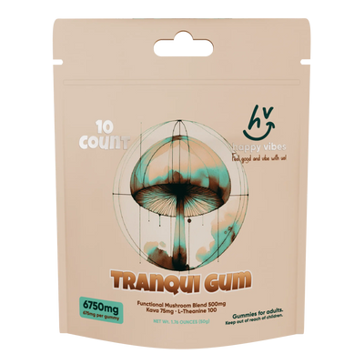 Tranqui Gum amanita muscaria gummies for deep calm and sleep, psilocybin-free, lab-tested
