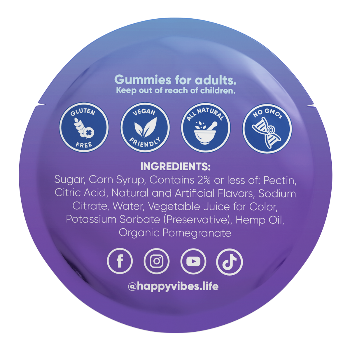 Astral-O hemp gummies with Delta 8, Delta 9, and pomegranate for deep relaxation and balanced calm