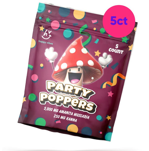 Party Poppers 5 CT - Happy Vibes life